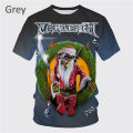 Rock Band Megadeth Unisex 3D Printed T Shirt Popular hop O-Neck Short-sleeved T-shirt Summer Men's Top Christmas Skull Tees.