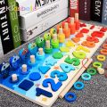 Kids Montessori Math Toys For Toddlers Educational Wooden Puzzle Fishing Toys Count Number Shape Matching Sorter Games Board Toy. 