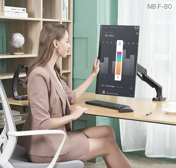 NB F80 North Bayou Monitor Desk Mount Stand Full Motion Swivel Monitor ...