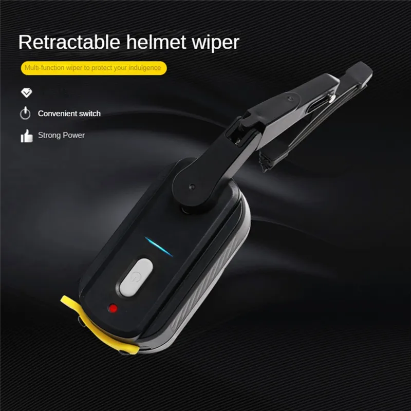 Mini Helmet Wiper Yctze Motorcycle Helmet Wiper Rechargeable