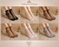 6 Pair 6 Colour Crystal Polka Dot Socks For Women.