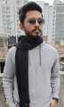 Black Winter Woolen Scarf, Soft Mafler Stylish Fashion Mafler For Men And Women.