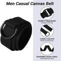Canvas Belt D-Ring Belt Fabric Webbing Belt Waist Belt Strap Waistband Belt.