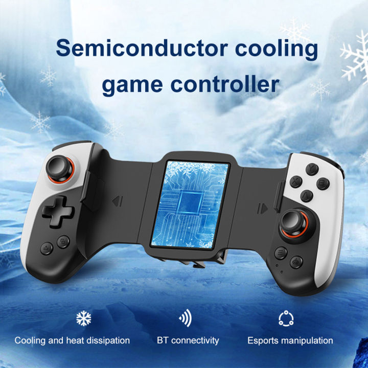 Telescopic Gamepad Type C Cooling Wireless Mobile Gaming Controller Dual Joystick for iPhone Android for Switch / PC Joypad
