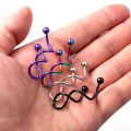 1PC Twist Ear Stud Industrial Navel Belly Button Ring Helix Tragus Cartilage Piercing Barbell Nombril Earring Women Body Jewelry.