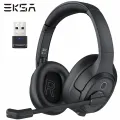 EKSA H6 Wireless Headphones Bluetooth 5.0 Office Headset with USB Dongle ENC Call Noise Cancelling Mic 30H Playtime For Computer. 