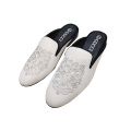 New Nagra 2022 Absolutely Uncommon Fashion Leather Embroidery Stylish Pattern Special Sole Beach half shoes Slippers - White.