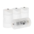 4 Pcs Battery Converter Adaptor AA to D ize Battery Protective Case Holder PP Material. 
