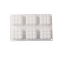 DIY Tool 6 Cavity Silicone Candle Mold 3D Cube Shape Large Bubble Ball 3D Bubble Cube Mold Reusable Non-Stick DIY Mousse Cake Mold Soap Making.