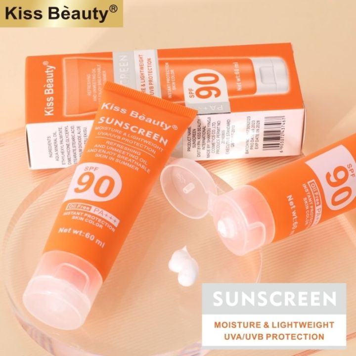Kiss%20Beauty%20Sunscreen%20Moisture%20&%20Lightweight%20UVA/UVB%20Protection%20SPF%2090%20PA+++%20Waterproof%20Long%20Lasting%20-%20Image%203