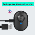 Mini Rechargeable Bluetooth-Compatible Wireless Remote Controller Button Self-timer Selfie Stick Shutter Release for IOS Android.