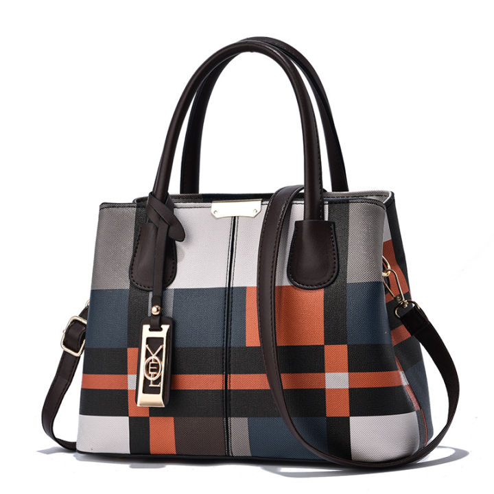 Handbag Women's 2024 New Style Atmospheric Style Women's Bag Large Capacity European and American Casual Shoulder Bag Middle-aged Crossbody Bag Tide
