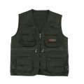 Men's Fishing Vest with Multi-Pocket Zip for Photography / Hunting / Travel Outdoor Sport - Green , XXL.