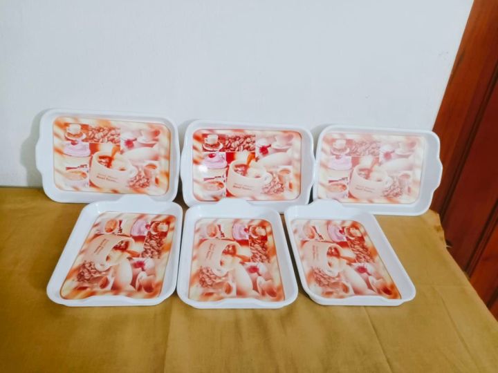 6%20Pcs%20Nasta%20Trays/Platters%206%20Pcs%20Set.%20Small%20Exclusive%20Melamine%20Serving%20Trays/Platters%20for%20Tea%20Breakfast%20Bread%20Tray%20Snack%20Plate%20And%20Food%20Tray.%20-%20Image%209
