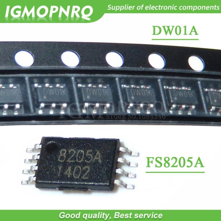 100PCS DW01 FS8205A FS8205 lithium battery protection IC (50PCS* DW01 ...