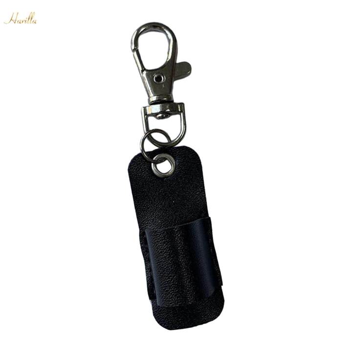 Pen Holder for Lanyard, PU Leather Pen Holder Lanyard Pen Holder Exquisite Pen Lanyard Holder Black