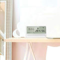 Digital Hygrometer Thermometer Indoor Room Outdoor Temperature Humidity Meter LCD Stand Magnetic Backing Sensor Monitor with Humidity Gauge Mini Weather Station with Clock.