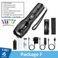 Shustar Led flashlight Ultra Bright torch L2/V6 Camping light 5 switch Mode waterproof Zoomable Bicycle Light use 18650 battery Bike Accessories. 