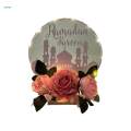 Eid Mubarak Table Decorations Table Centerpiece Ramadan Wreath for Banquet.