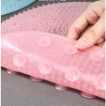 Silicone Rub Back Brush Bathroom Non-slip Wash Foot Pad Massage Shower Mat with Sucker Bath Massage Foot Exfoliating Brush Pad Bathroom Wash Foot Mat Exfoliating Dead Skin _Jess Gadget. 