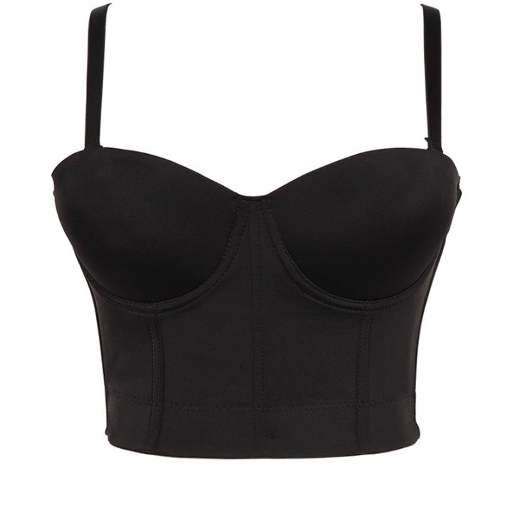 Mesh%20Push%20Up%20Bralet%20Women's%20Corset%20Bustier%20Bra%20Night%20Club%20Party%20Long%20Cropped%20Top%20Vest%20Plus%20Size%20Tank%20Top%20Women%20White%20Corset%20-%20Image%207