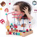 Montessori Toys Baby Wooden Roller Coaster Bead Maze Toddler Early Learning Educational Puzzle Math Toy for Children 1 2 3 Years Luhuai CVC. 