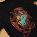 DnD Game T-Shirt Red Dragon Dice Classic Polyester T Shirt Homme Men Tee Shirt Ofertas Big Sale. 