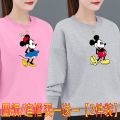 Girls Hoodie Korean Style Loose Top Autumn and Winter Long Sleeves Women round Neck Hooded Top Women Cartoon VersatileinsTT-shirt. 