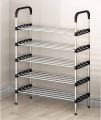 Stainless Steel 5 Tier Foldable Stainless Steel Shoe Rack. 