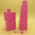Montessori Learning Pink Tower Stacking Cubes Size Sorting Matching Game Brain. 