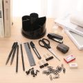 Deli E38251A Rotary Desk Organizer Set with 17 Pcs Stationery Items.