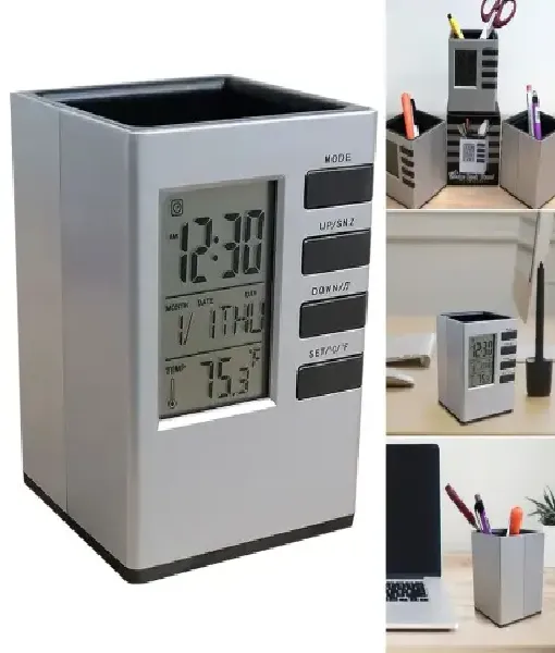 Pen%20Holder%20with%20Digital%20Watch%20-%20Silver%20Cube%20Desk%20Pen%20Stand%20With%20Digital%20Clock%20(Temperature%20,%20Alarm%20&%20Calendar)%20%7C%20smart%20pen%20holder%20-%20Image%203