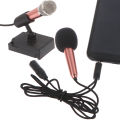 Portable 3.5mm Stereo Studio Mic KTV Karaoke Mini Microphone For Cell Phone PC Fullhouse. 
