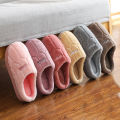 New Winter Footwear Flat Men Women Bedroom Slippers Indoor Home Non Slip House Shoes Warm Plush Cotton Slippers.