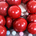 100Pcs Ruby Red Balloon Glossy Metal Pearl Latex Balloons Chrome Metallic Colors Air Balloons Wedding Party Decoration.