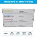 Canon NPG-71 Original Toner Cartridge - (1 Set = CMYK 04 Colors). 