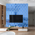 3D Mirror Stickers Acrylic Triangles Self-adhesive Diamonds DIY Wall Mirror Stickers for Living Room Home Decor 10/17/32/58Pcs.