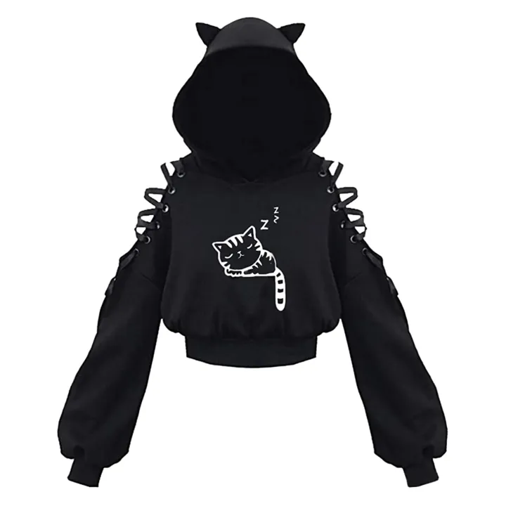 Women%20Long%20Sleeve%20Hoodies%20Kawaii%20Cat%20Ears%20Hoodie%20Gothic%20Punk%20Harajuku%20Cold%20Shouler%20Bandage%20Gothic%20Black%20Sweatshirts%202021%20-%20Image%205