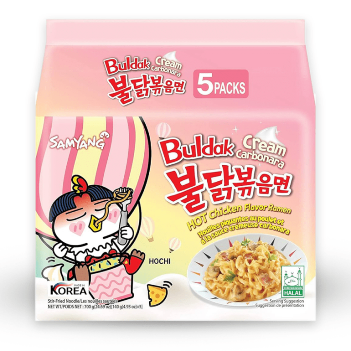 Samyang Buldak Cream Carbonara Ramen- 700g 5 Pack
