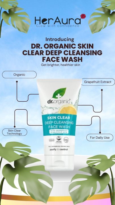 Dr Organic Skin Clear Deep Cleansing Face Wash
