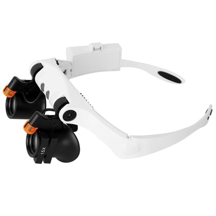 KOGEEK%20Warm%20and%20Cold%20Led%20Light%20Lamp%20Double%20Eye%20Glasses%20Loupe%20Lens%20Jeweler%20Watch%20Repairing%20Measurement%20Top-Mounted%20Magnifier%20-%20Image%203