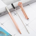 1Piece Lytwtw's Crystal Shiny Metal Crown Ballpoint Pen Interesting Ball Ballpoint Pen School Stationery School Office Supplies.
