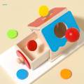 Developmental Ball Drop Toy Montessori Toys with Drawer Montessori Sensory Toys Educational Toy Object Permanence Box Toys Intelligence Toy. 
