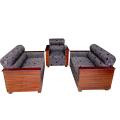 Box Design Wooden Sofa Set S-1236 Malaysiyan Process Wood - 2+2+1. 
