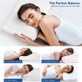 MAYTTO High Quality Memory Foam Pillows Neck Rebound Functional Pillow Memory Foam Pillow Sleeping Healthcare Cervical Protection Therapy Slow Rebound Soft Bedding Pillow for Neck Support Back Health.