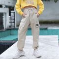 Pants For Girls Solid Pants Girls Fashion Drawstring Child Trouser Teenage Child Girl Cargo Pants For Kids Clothes 8 10 12. 