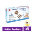 100 Pcs Getwell First Aid Strip Tape One Time Cotton Bandages 825503.
