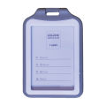 PP Double-Sided Vertical ID Card Holder - Grey.