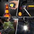 Outtobe Keychain Light Mini LED light Portable Multi-function COB Flood light Outdoor USB Rechargeable Keychain Light 6 Mode Strong Magnet Work Light Repair Work Outdoor Camping Light. 
