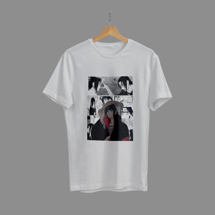 Premium Quality - Naruto Itachi Uchiha White Anime T-Shirt - Easy To maintain